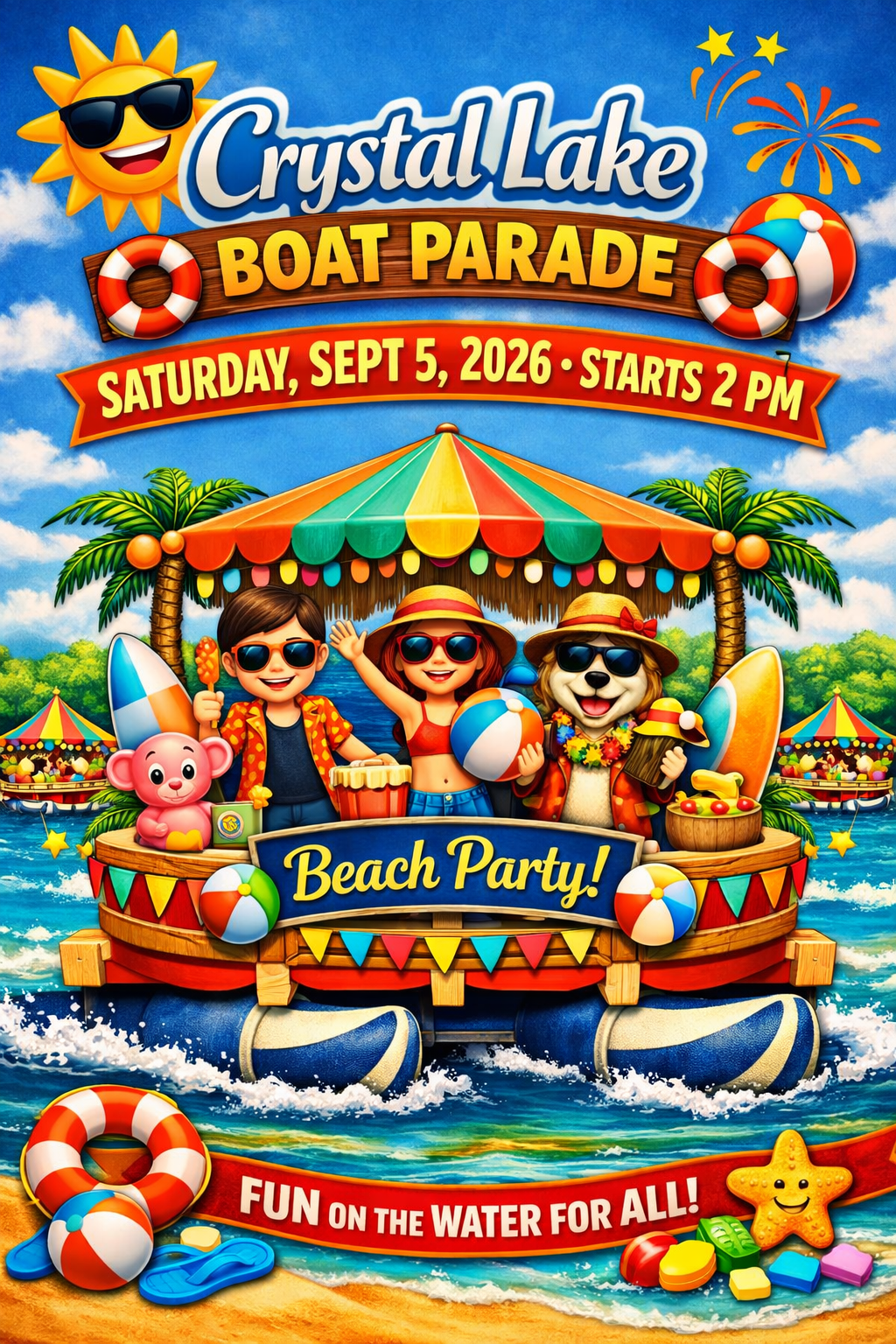 Crystal Lake Boat Parade Flyer